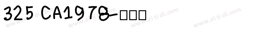 325 CA1978字体转换
